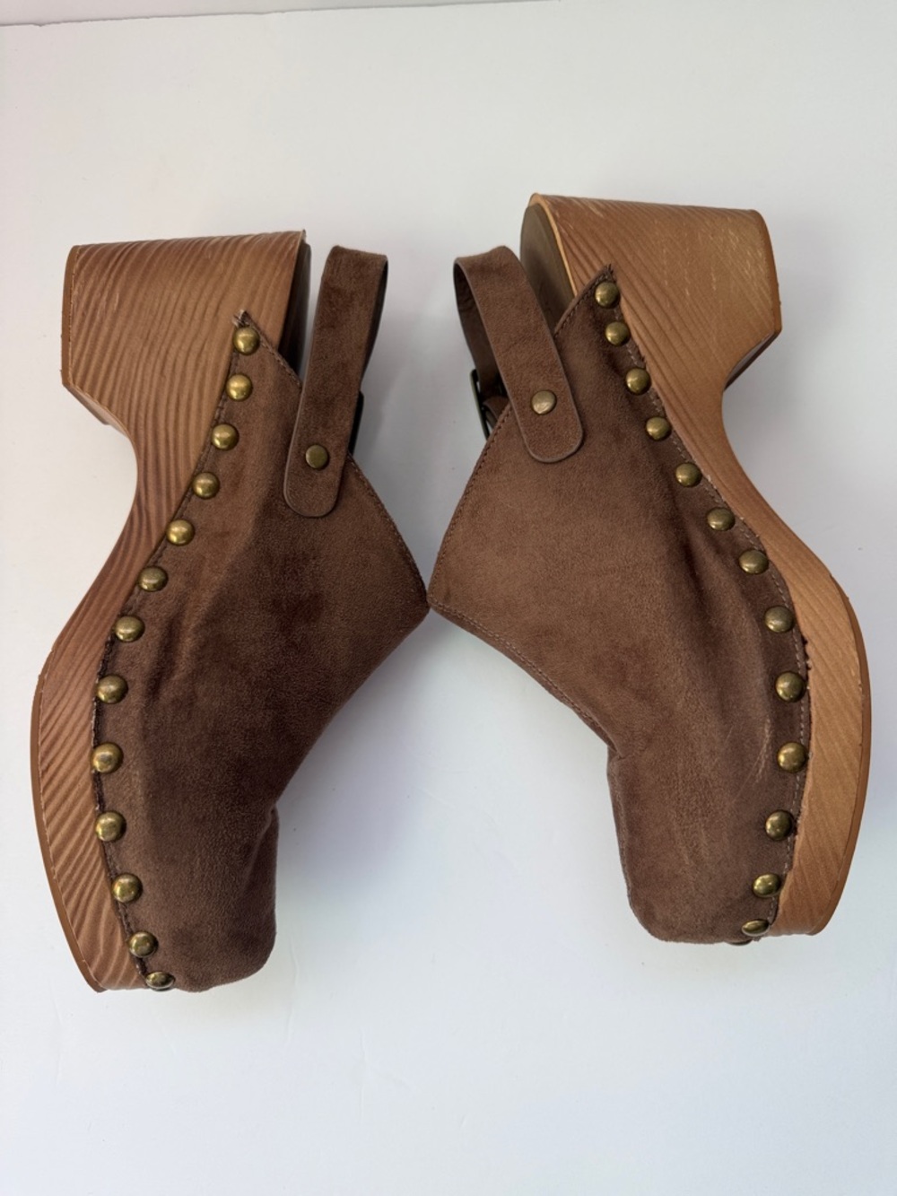 Corkys Boutique Mayra Slingback Platform Clogs Brown Studded Size 7 - Picture 11 of 11